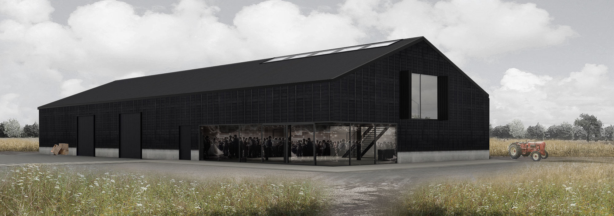 Exterieur Koningshoeve - Ontwerpen van een bedrijfspand door Depth Architecten