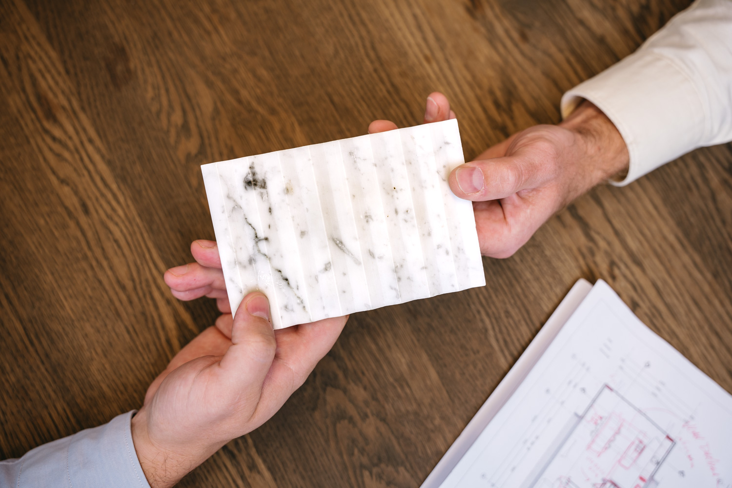 Materiaalstaal voor een verbouwing van DEPTH Architecten