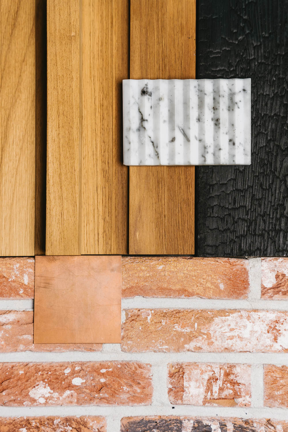 Materiaalstalen voor een ontwerp van DEPTH Architecten